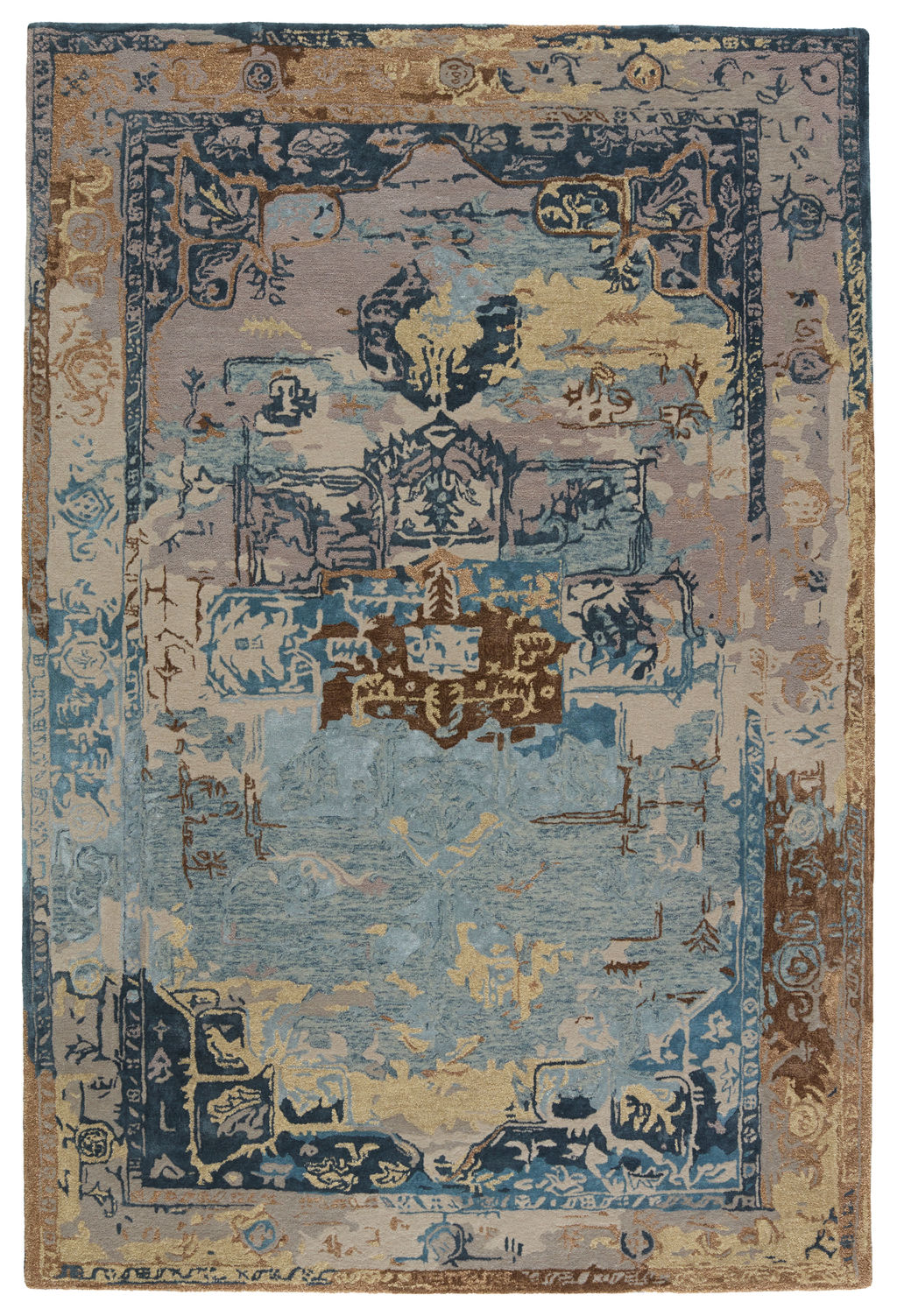 Preview image for Jaipur Living Forza Handmade Medallion Blue/ Gray Area Rug (8'X10')