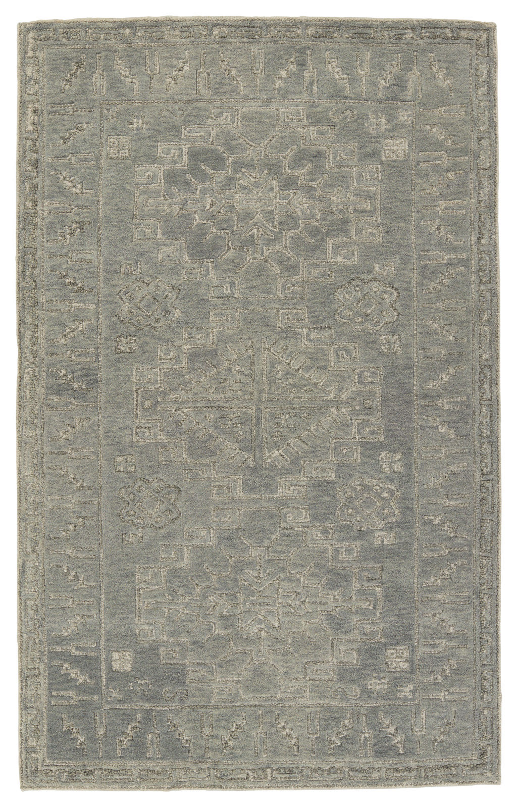 Preview image for Jaipur Living Keller Handmade Medallion Gray/ Cream Area Rug (10'X14')