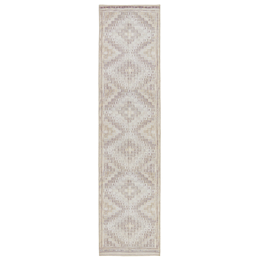 Preview image for Kate Lester + Jaipur Living Davina Tribal Beige/ Burgundy Runner Rug (2'6"X10')