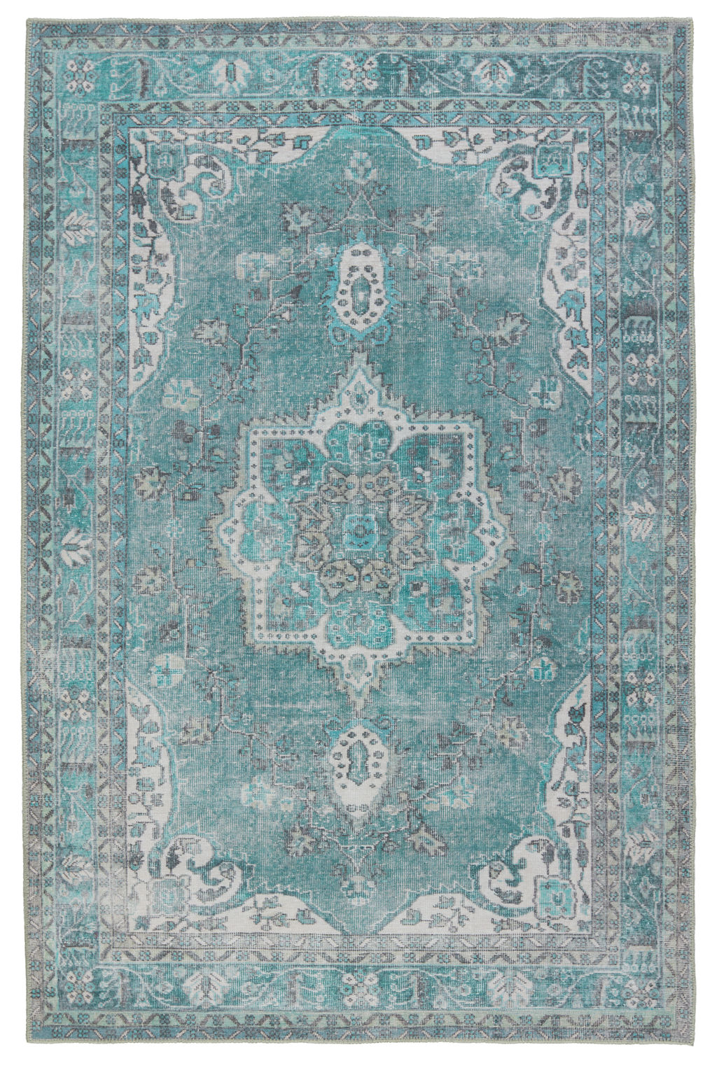 Preview image for Tamara Medallion Teal/ Green Area Rug (9'X12')