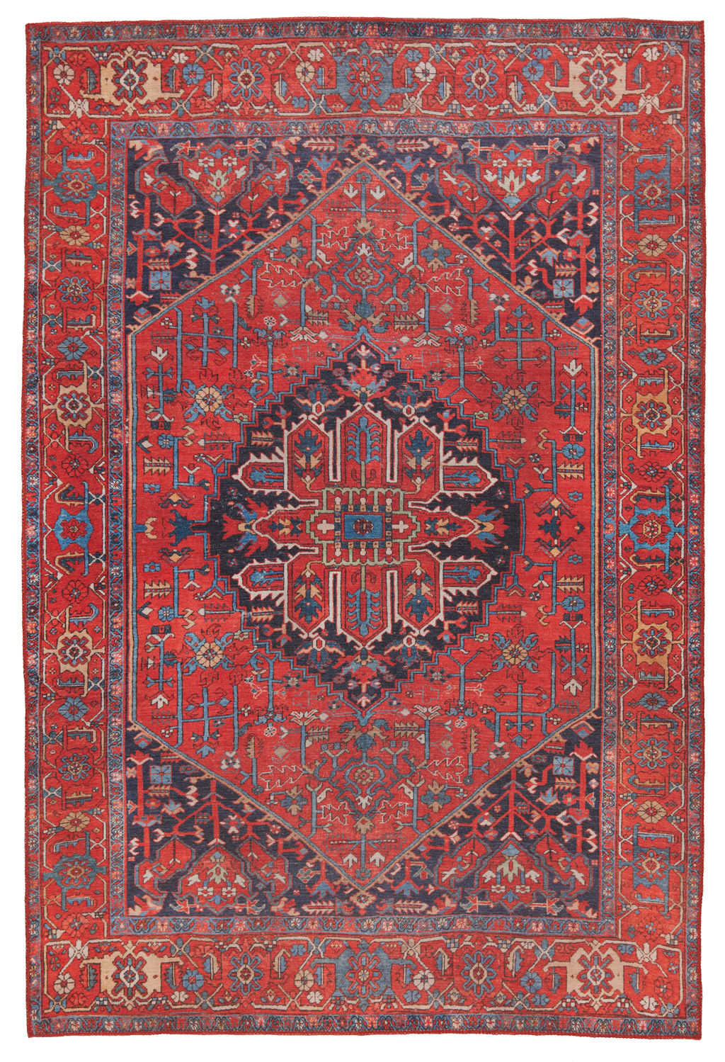 Preview image for Eterna Medallion Red/ Blue Area Rug (7'6"X10')