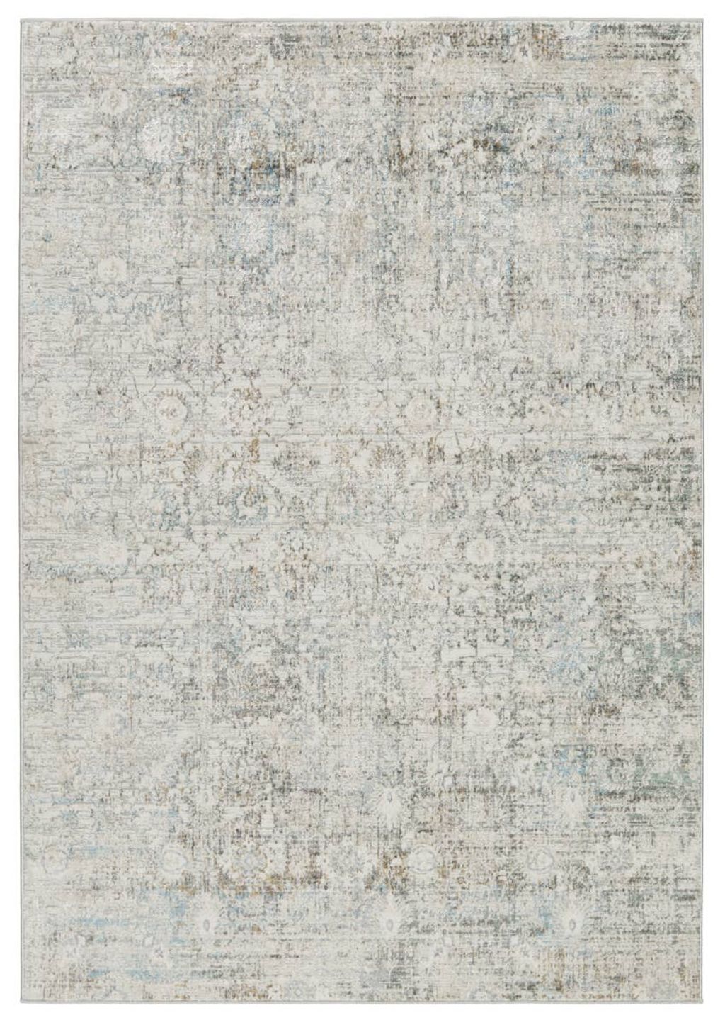 9'10"X 14' Area Rug - Ivory, Gray, Blue, and Green