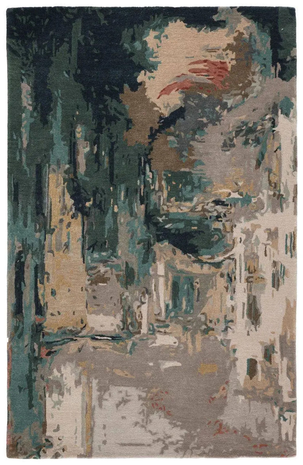 Jaipur Living Luella Handmade Abstract Teal/ Gray Area Rug (8'X11')