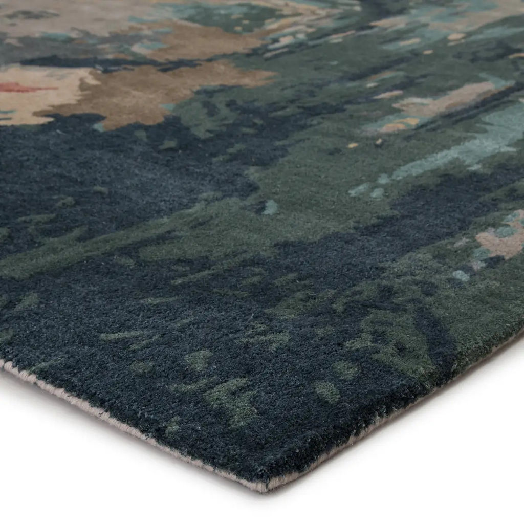 Jaipur Living Luella Handmade Abstract Teal/ Gray Area Rug (8'X11')