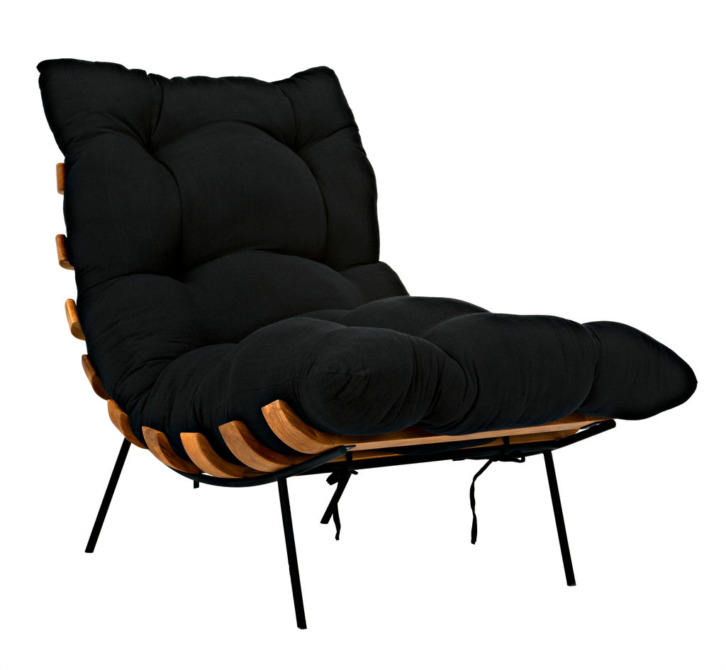 Hanzo Chair With Steel Legs, Teak