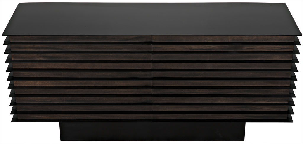 Modern Sideboard, Ebony Walnut With Steel