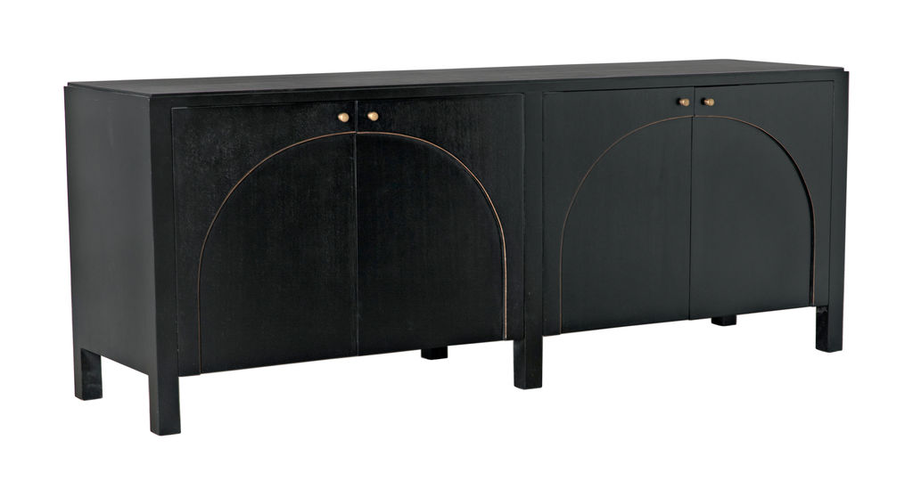 Preview image for Weston Sideboard, Hand Rubbed Black With Light Brown Trim