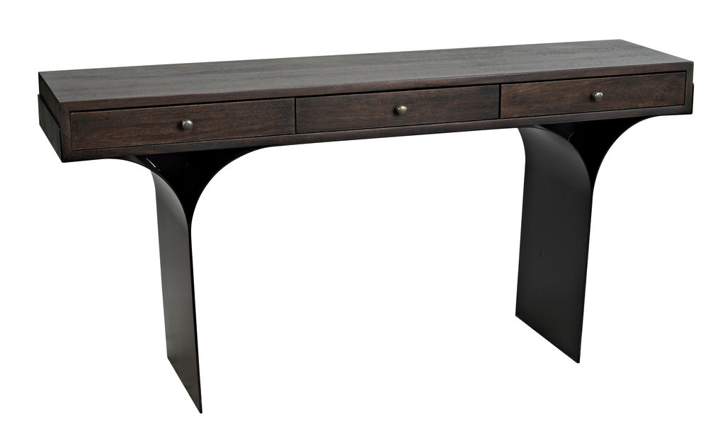 Preview image for Truss Desk, Ebony Walnut With Steel Legs