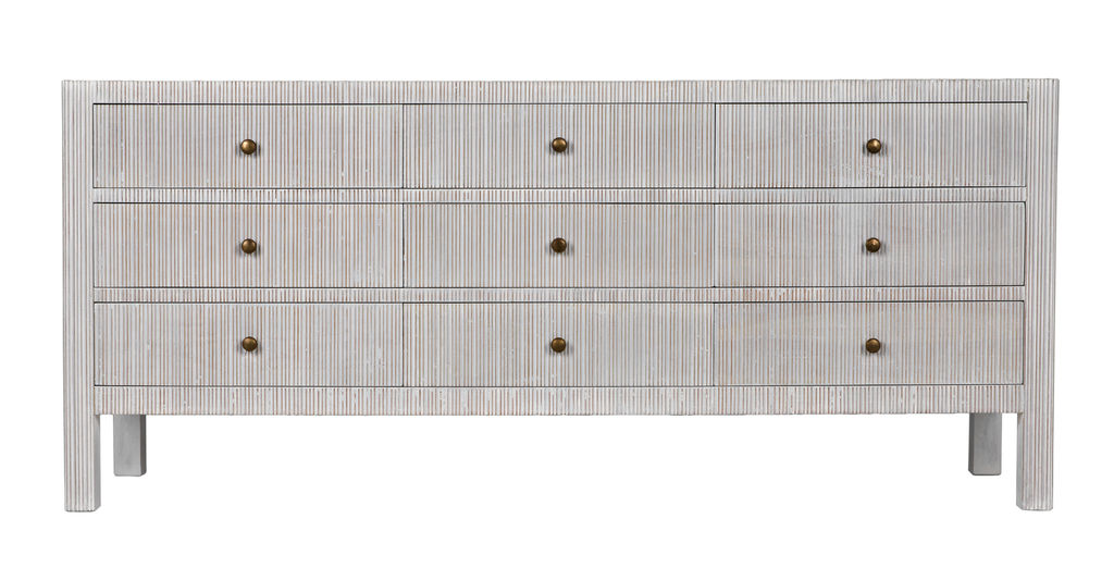 Conrad 9 Drawer Dresser, White Wash