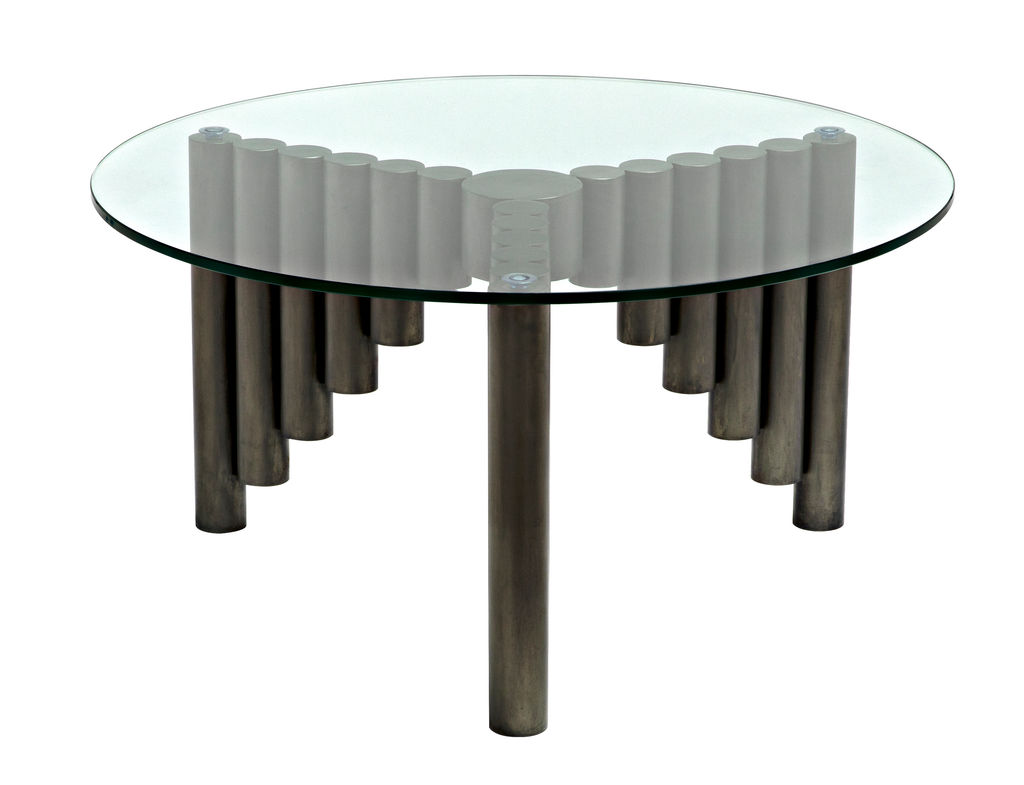 Preview image for Steel Cylinders Coffee Table, Gun Metal Finish