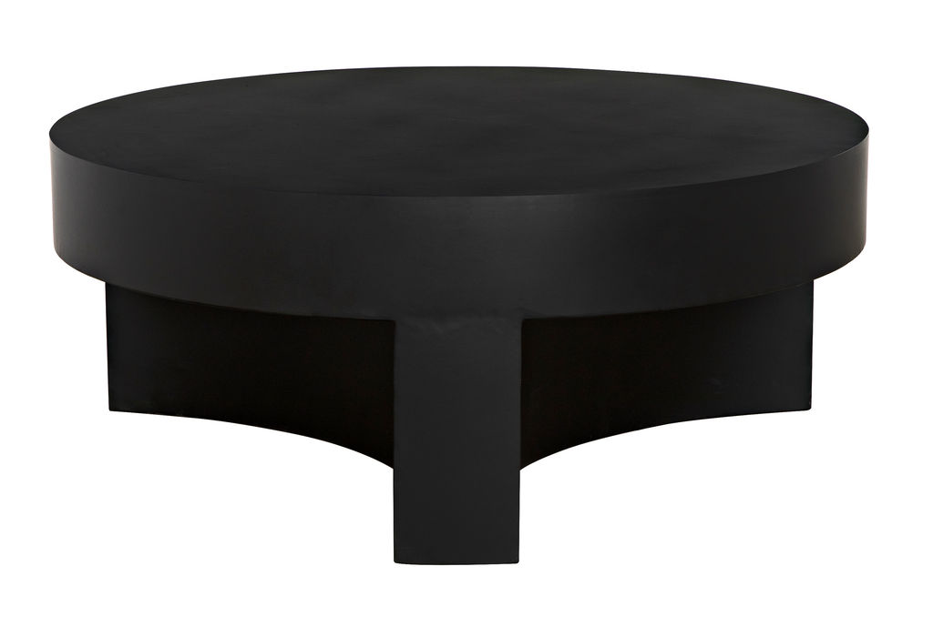 Industrial Style Coffee Table, Matte Black