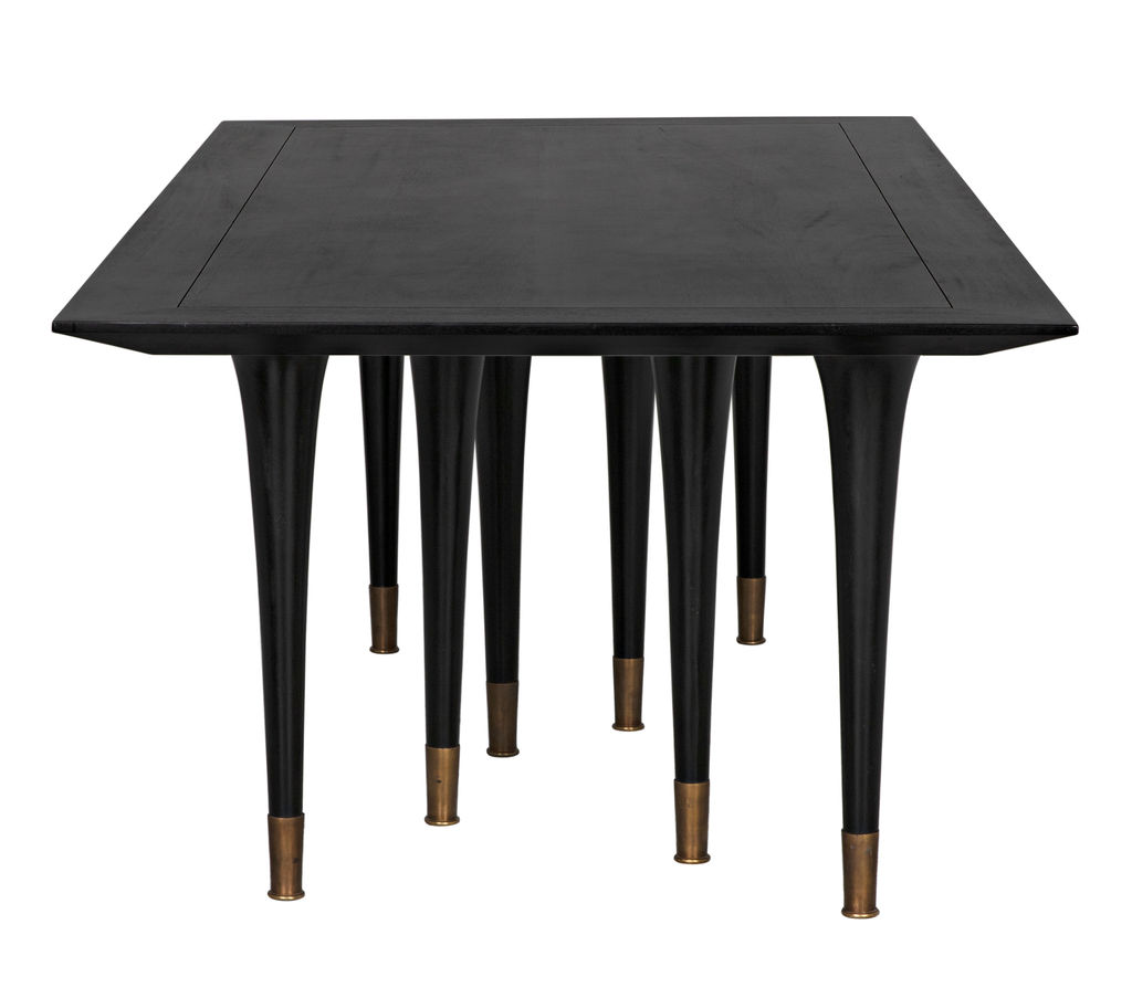 Romeo Dining Table, Hand Rubbed Black