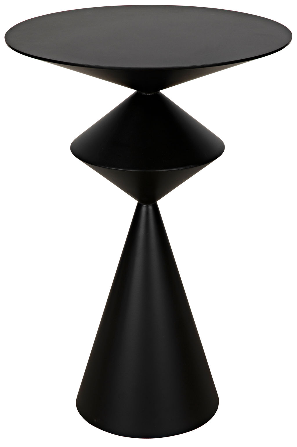 Zasa Side Table, Black Steel