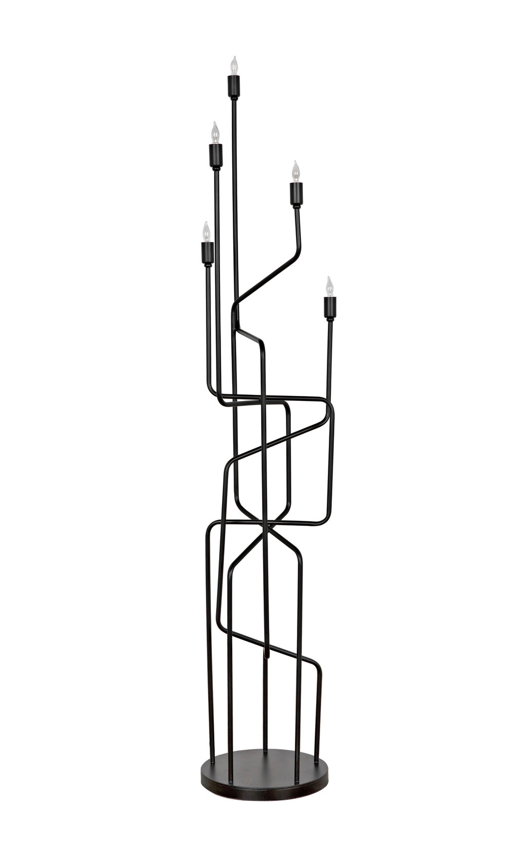 Preview image for Moriarty Floor Lamp, Black Metal