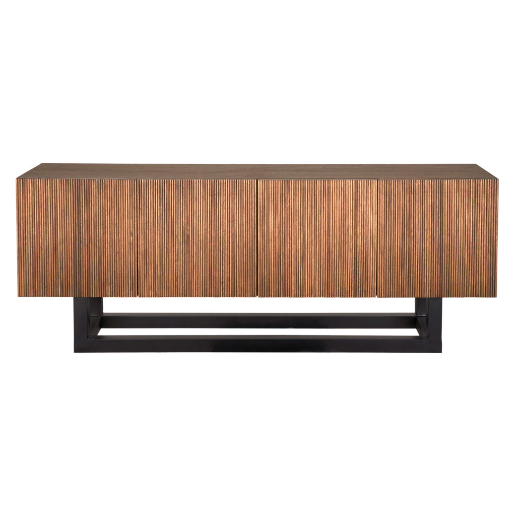 Dining Sideboard, Dark Walnut w/ Matte Black