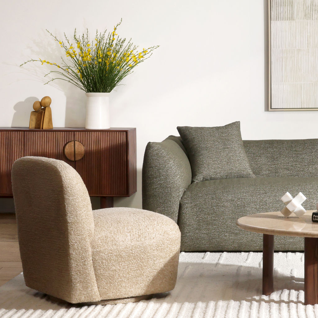 Darrel Swivel Chair, Walden Sand