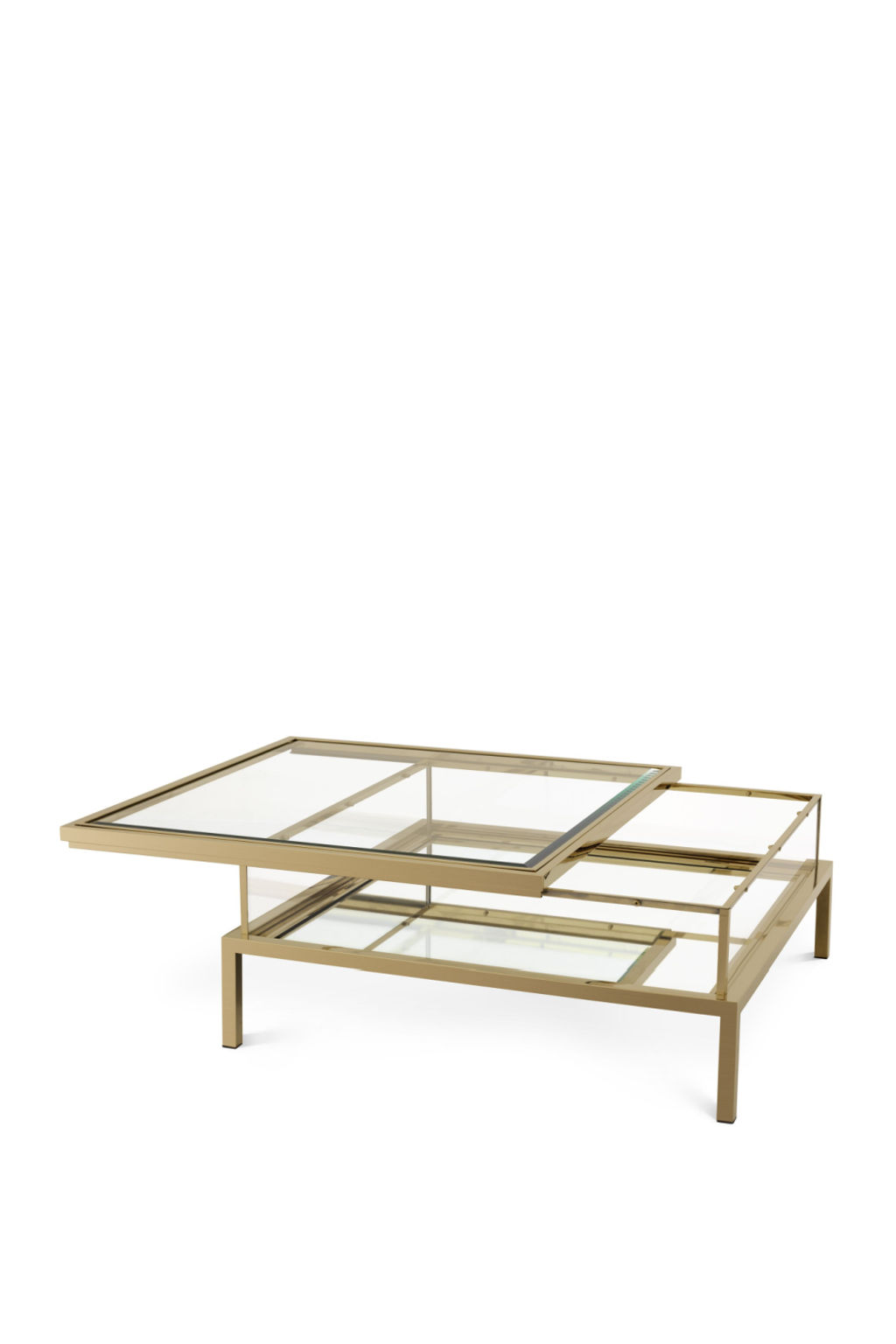 Brushed Brass Square Coffee Table
