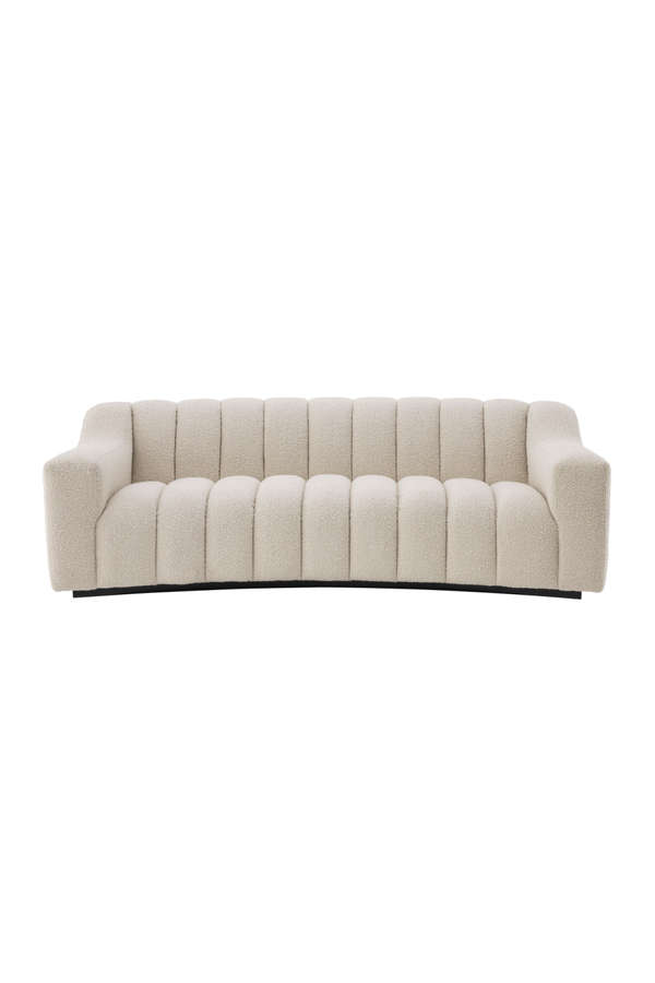Bouclé Cream 3-Seater Sofa S | Eichholtz Kelly