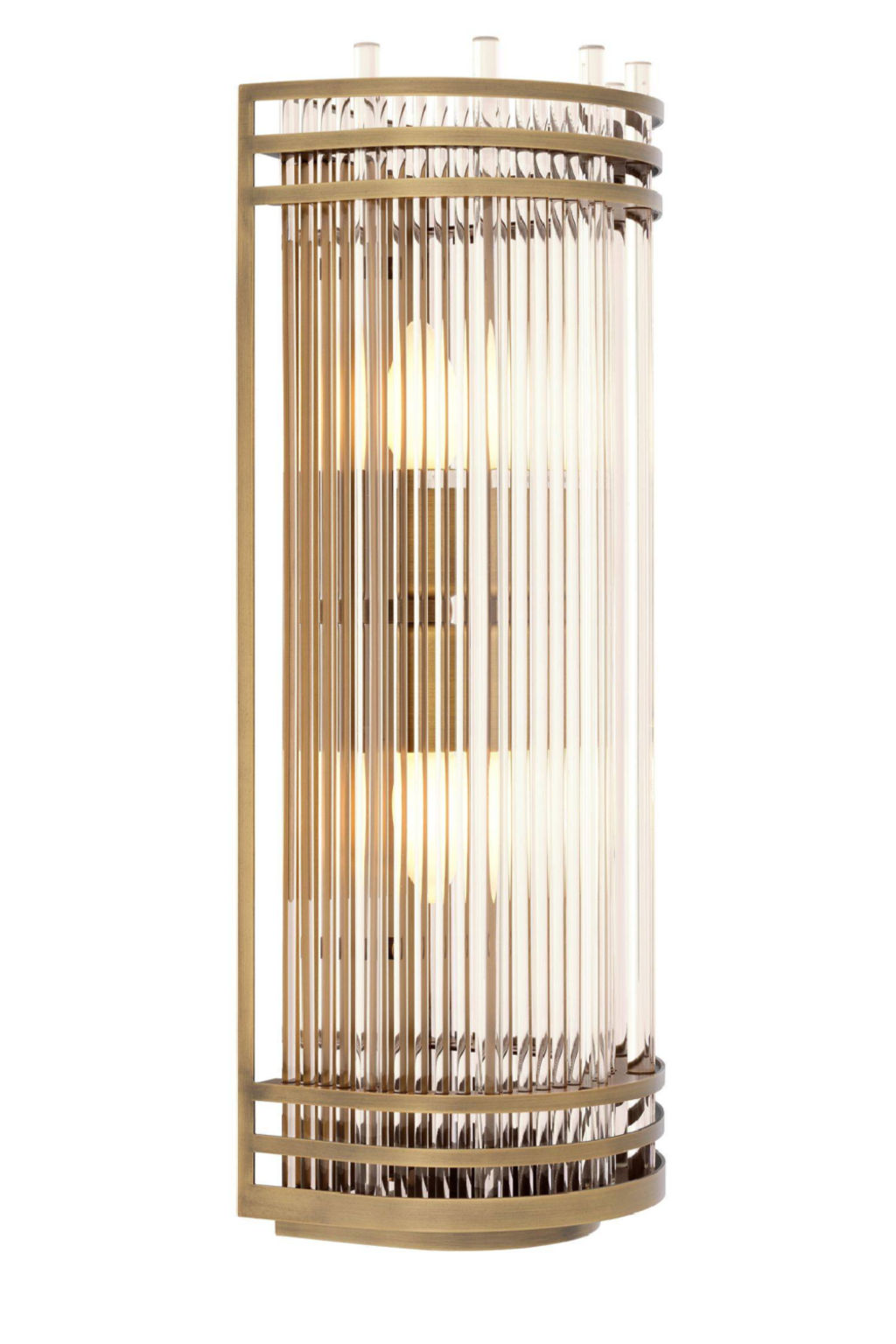 Antique Brass Glass Wall Lamp