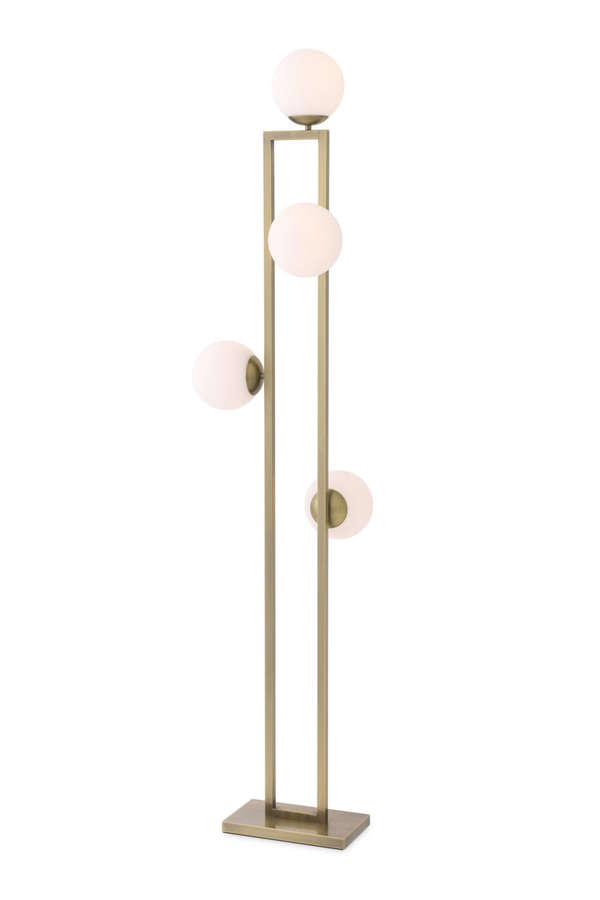 Brass + Glass Floor Lamp