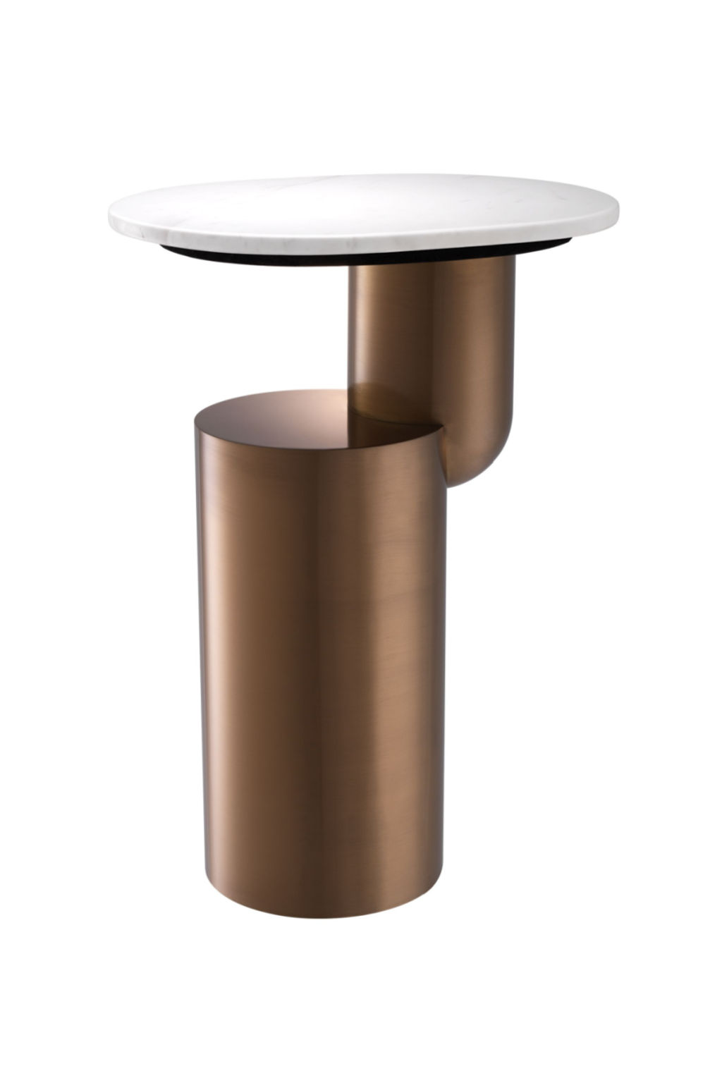 Preview image for Copper Pedestal Marble Side Table