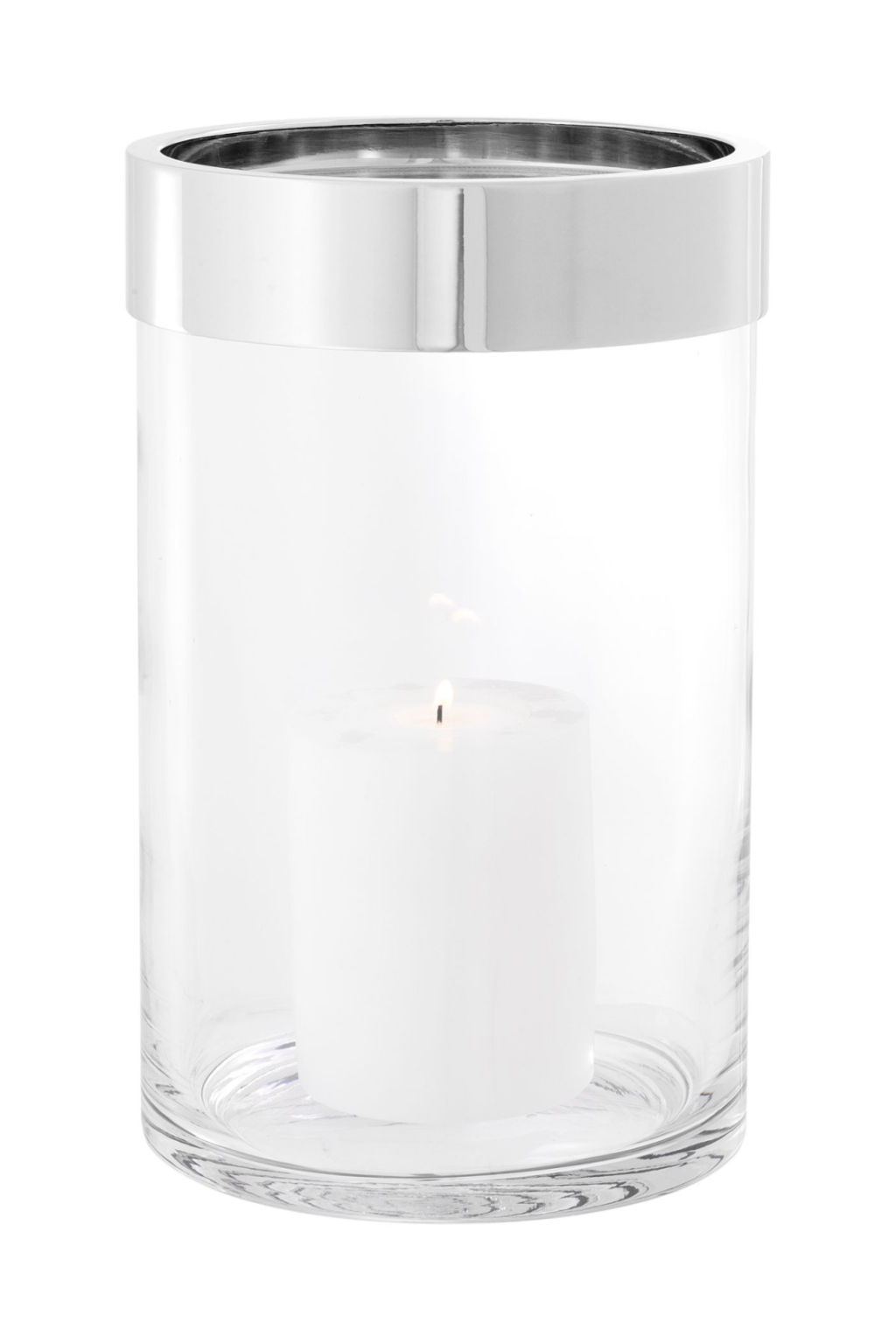 Nickel Clear Glass Hurricane