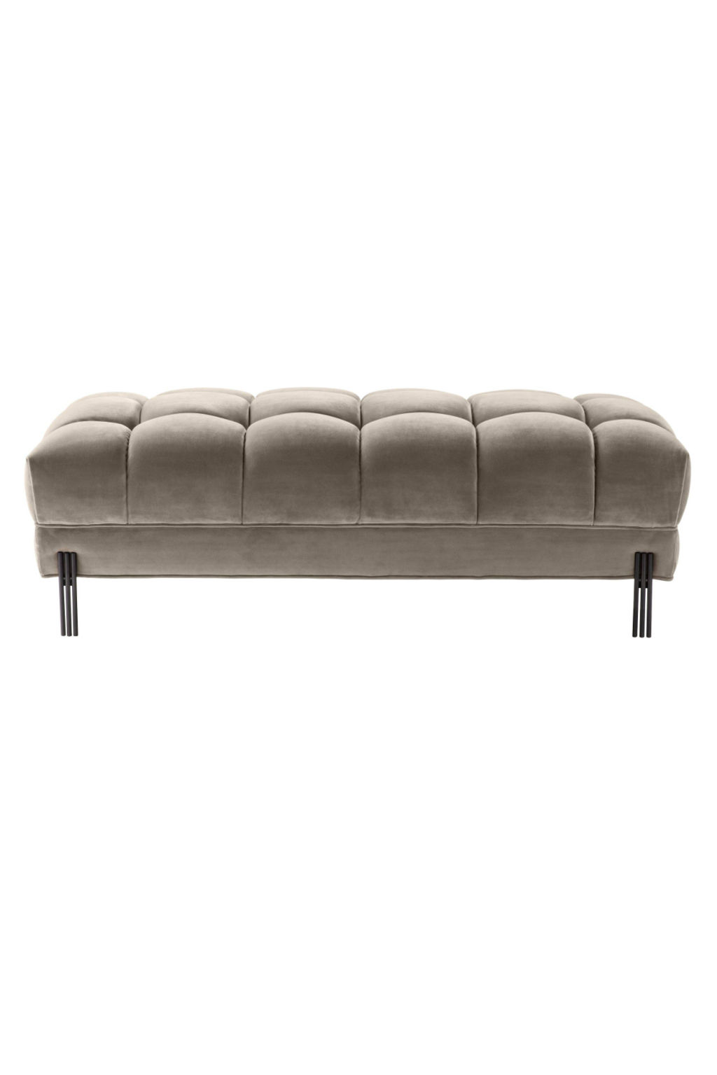 Preview image for Greige Tufted Upholstered Bench
