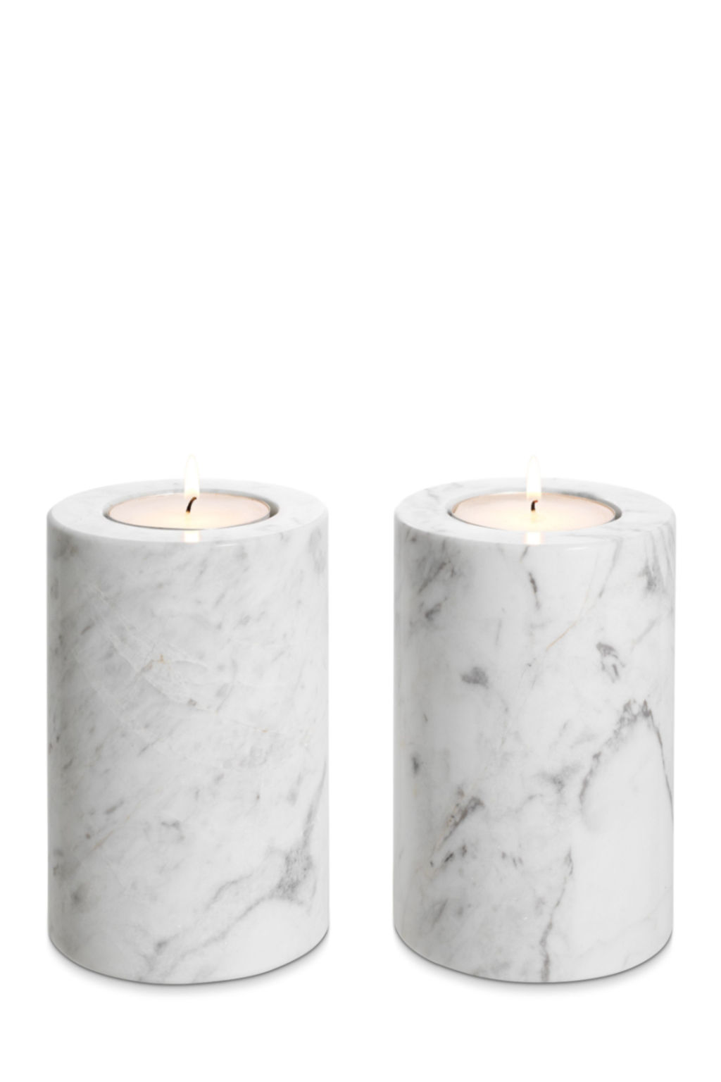 Preview image for White Marble Candle Holders 2