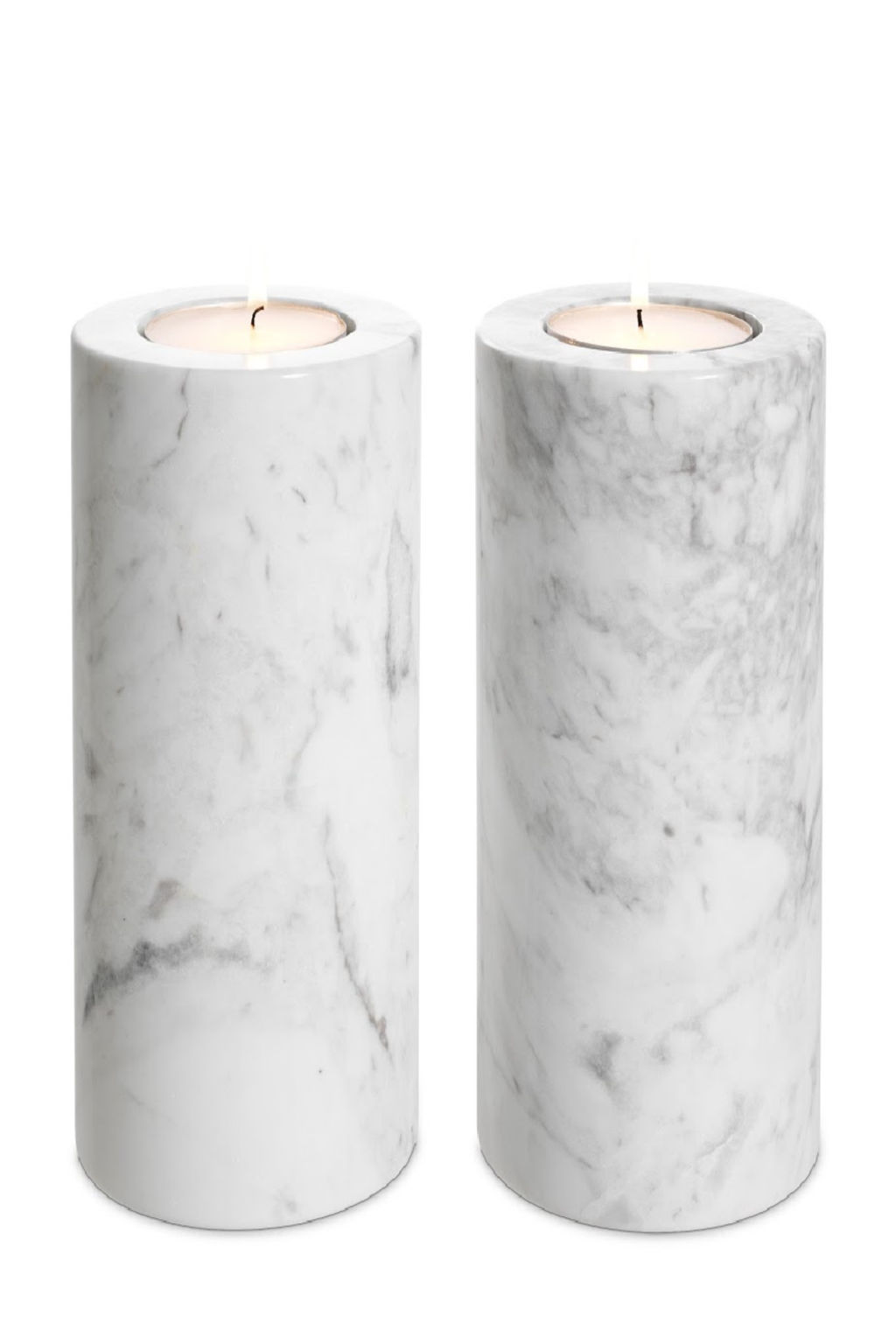 Preview image for White Marble Tealight Holders 2