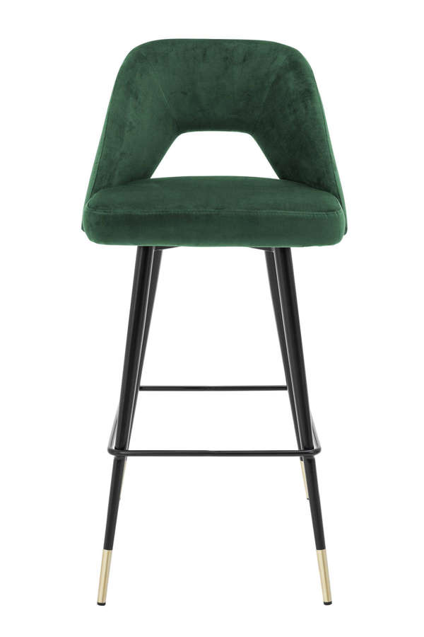 Green Velvet Bar Stool