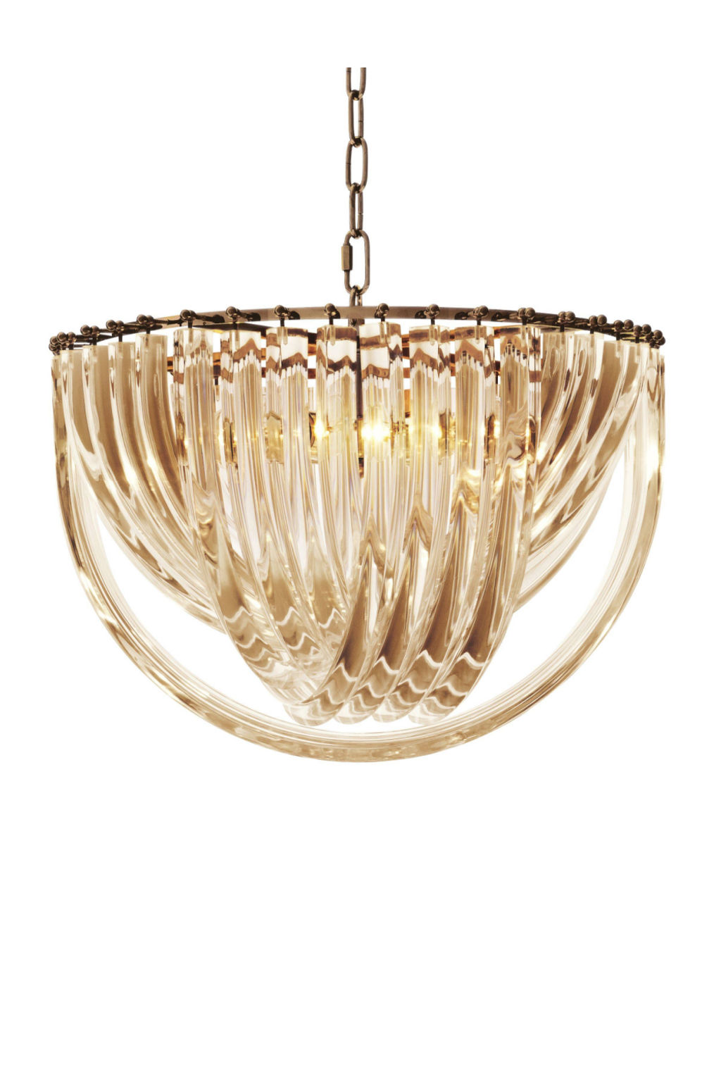 Lucite Loop Chandelier