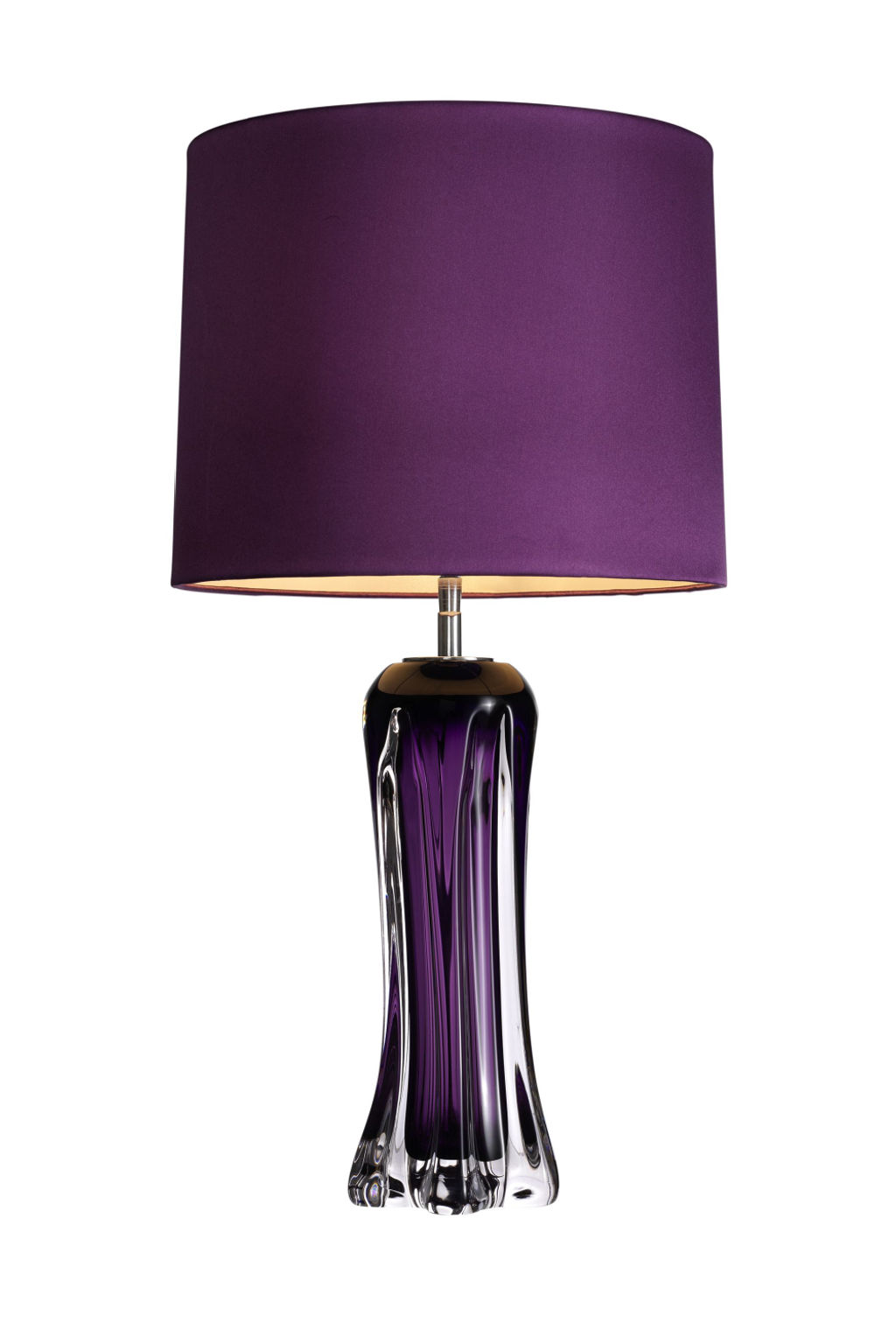 Purple Glass Table Lamp