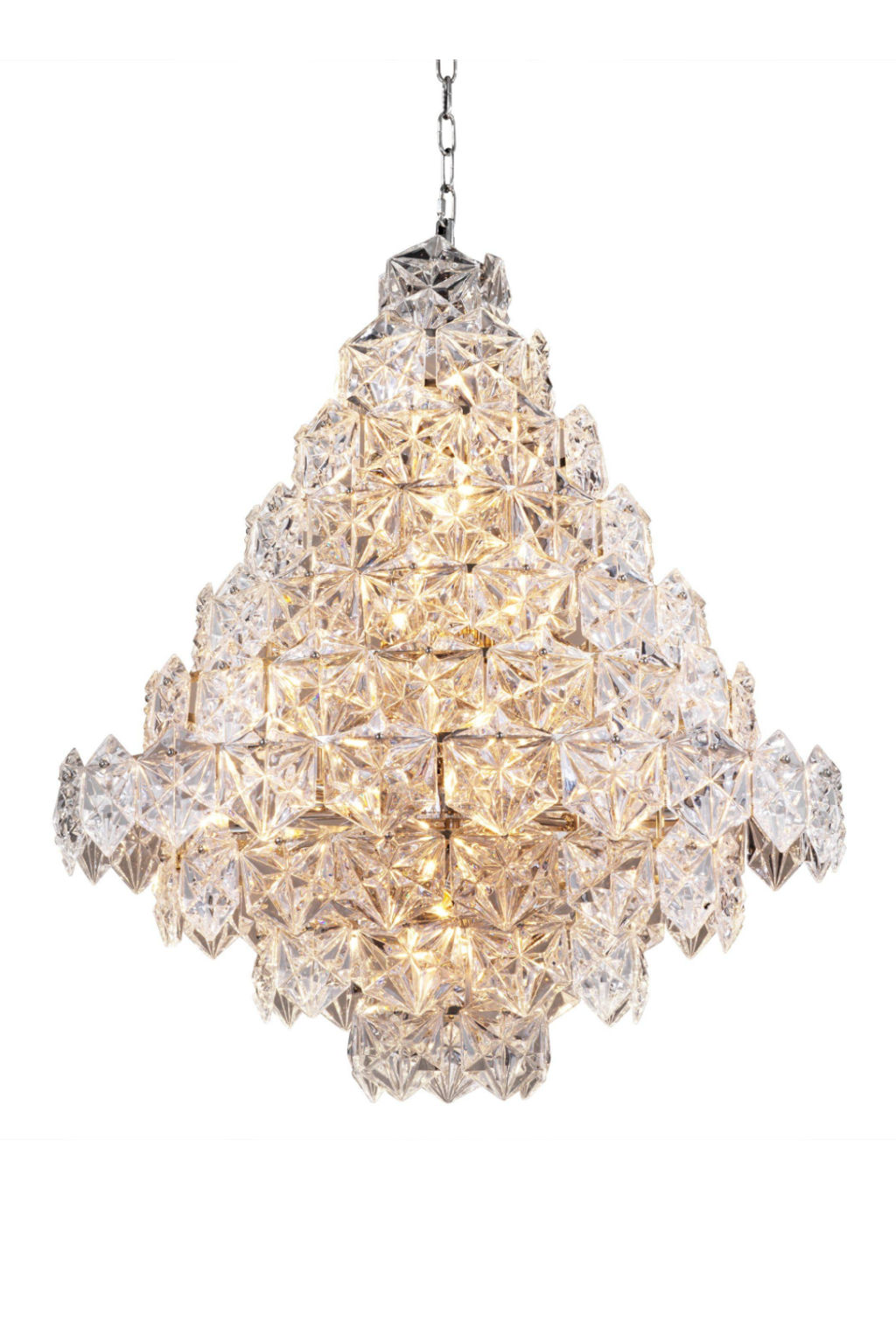 Hexagonal Glass Chandelier