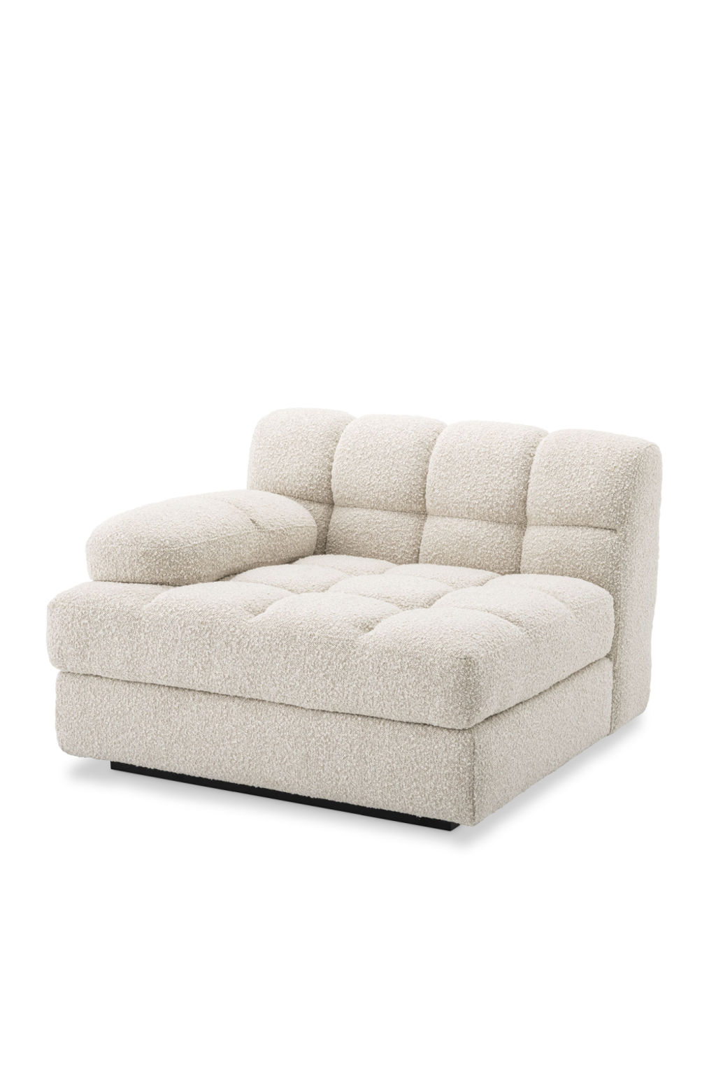 Cream Bouclã Left Corner Sofa Eichholtz Dean