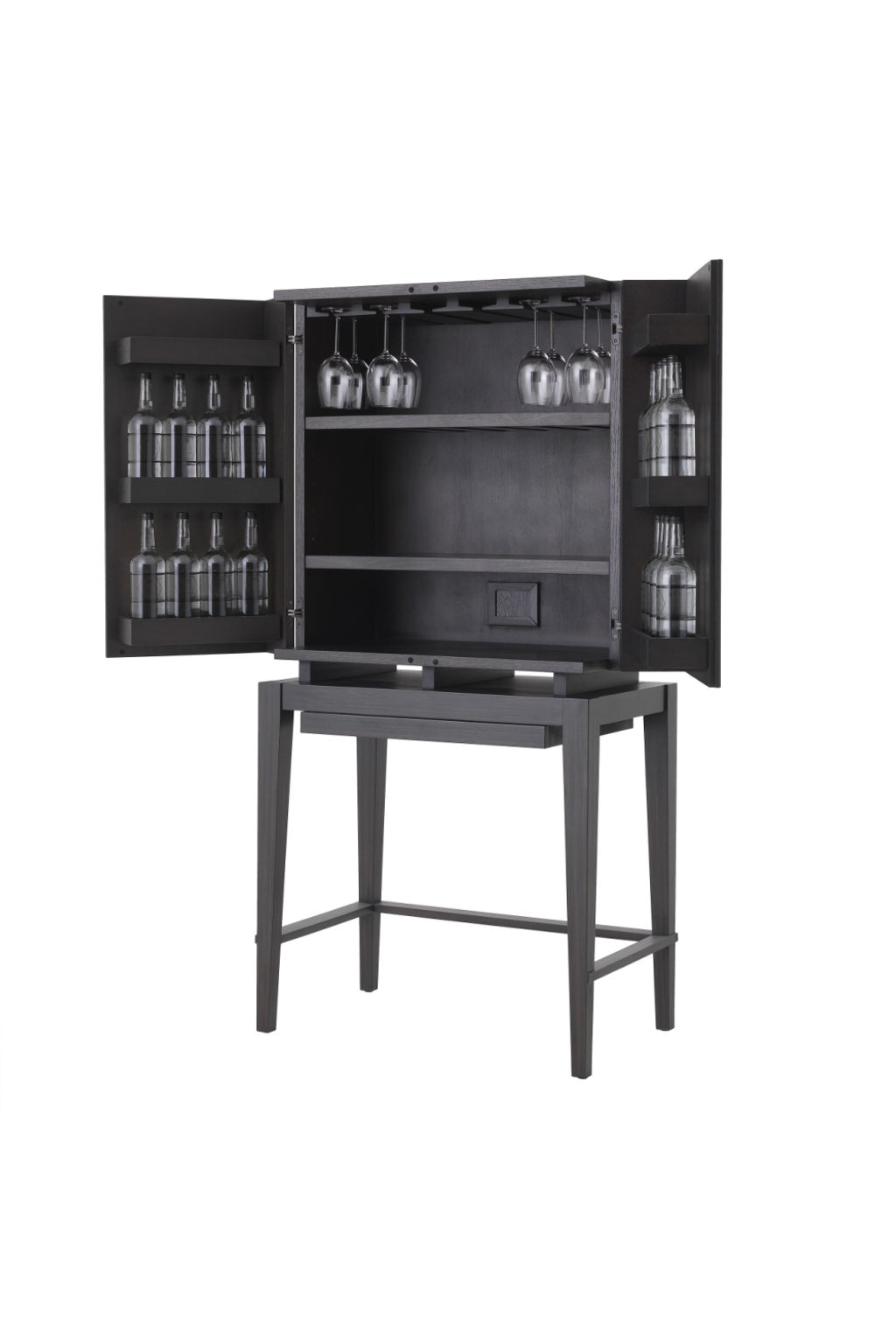 Charcoal Oak Storage Cabinet Eichholtz Dimitros