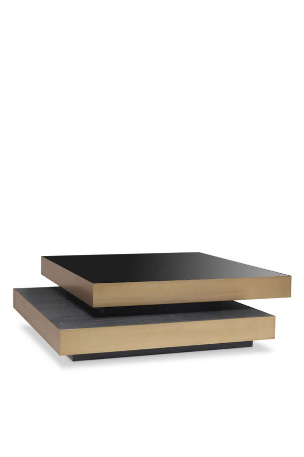 Brass Stacked Coffee Table Eichholtz Shelton