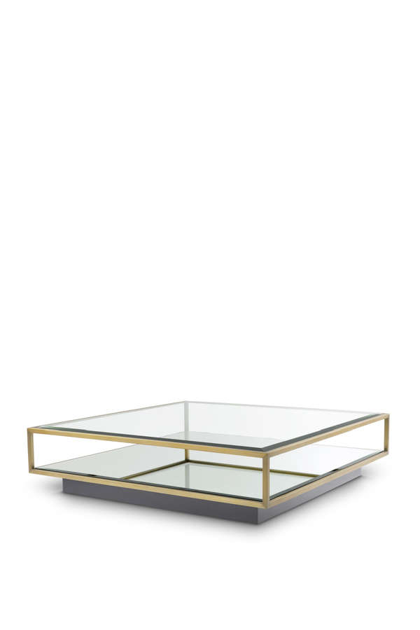 Brass Pedestal Coffee Table Eichholtz Tortona L