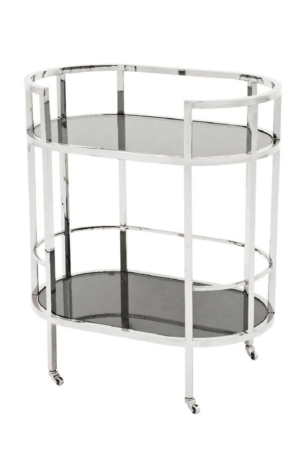 Silver Bar Cart, Stainless steel frame