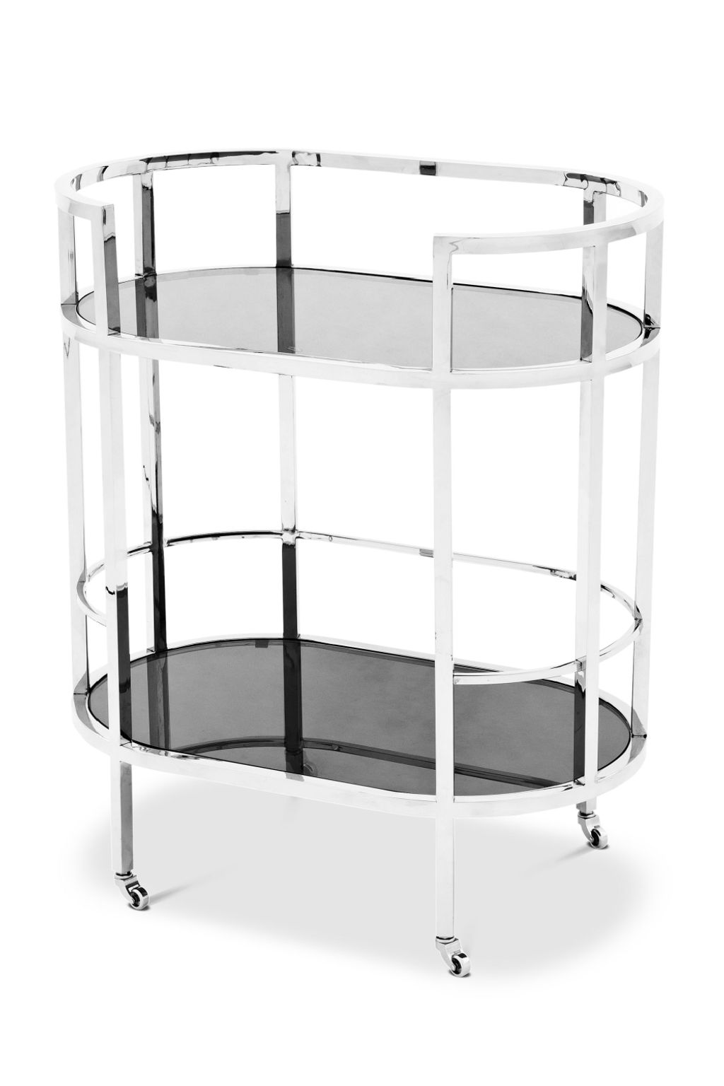 Silver Bar Cart, Stainless steel frame