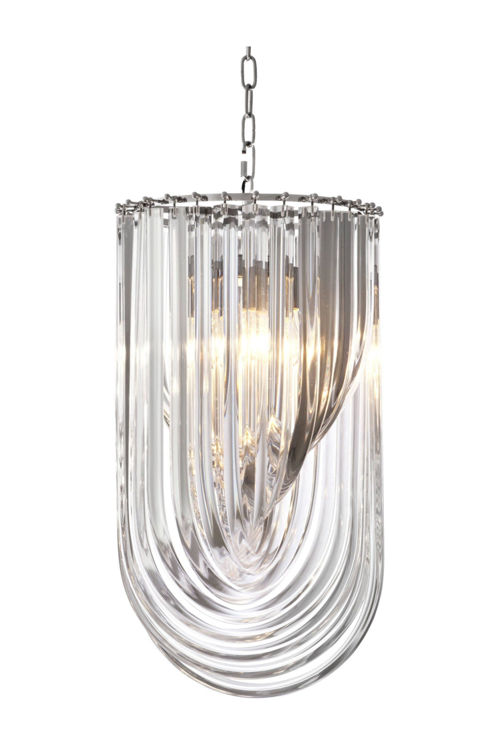 Lucite Loop Chandelier