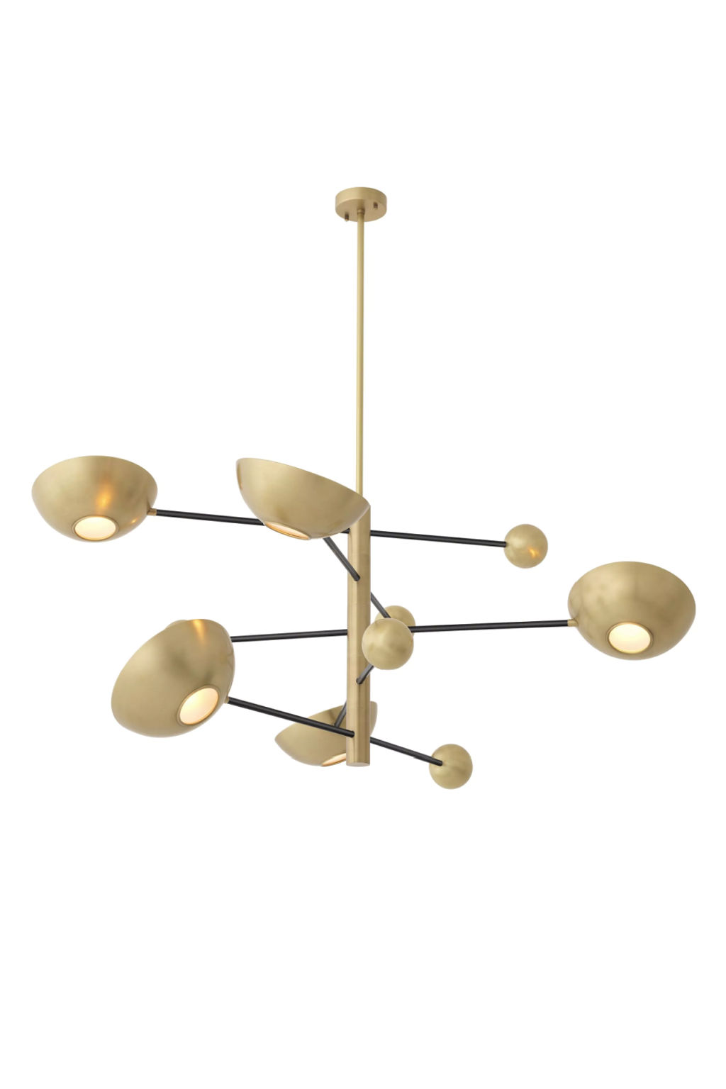 Antique Brass Bowl Chandelier