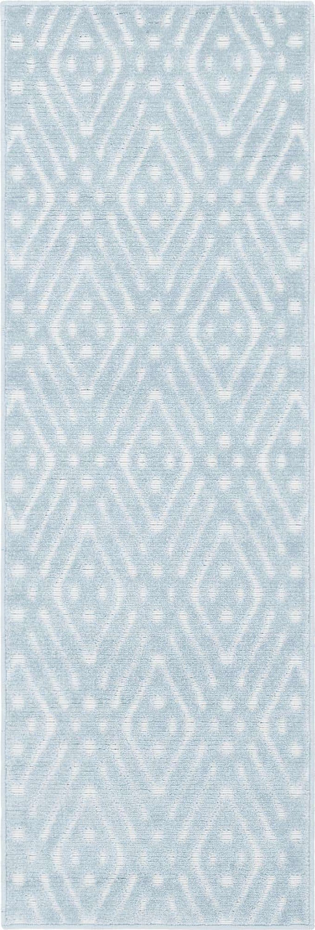 Preview image for Light Blue 2' X 8' Sabrina Soto Outdoor Runner Rug (3146258)