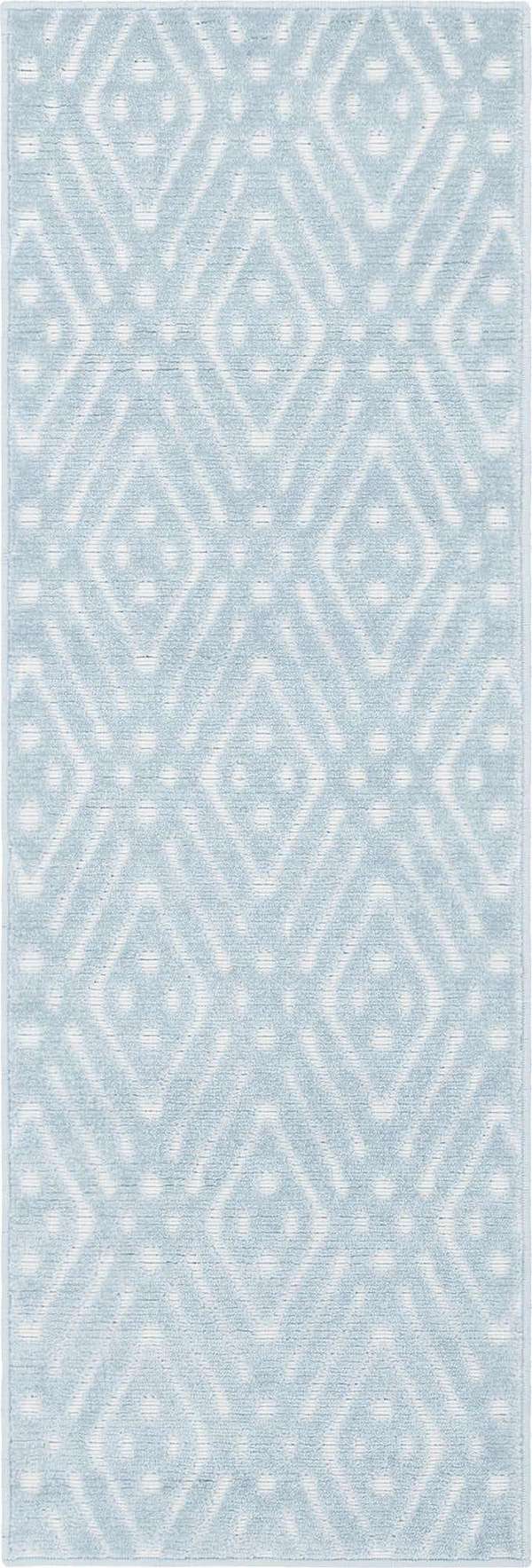 Light Blue 2' X 8' Sabrina Soto Outdoor Runner Rug (3146258)
