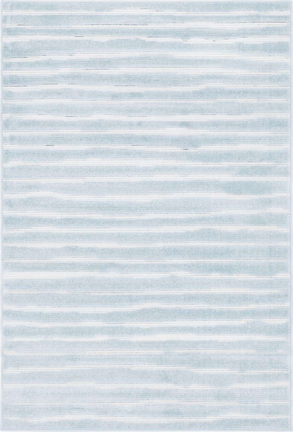 Light Blue 8' X 10' Sabrina Soto Outdoor Rectangle Rug (3146189)