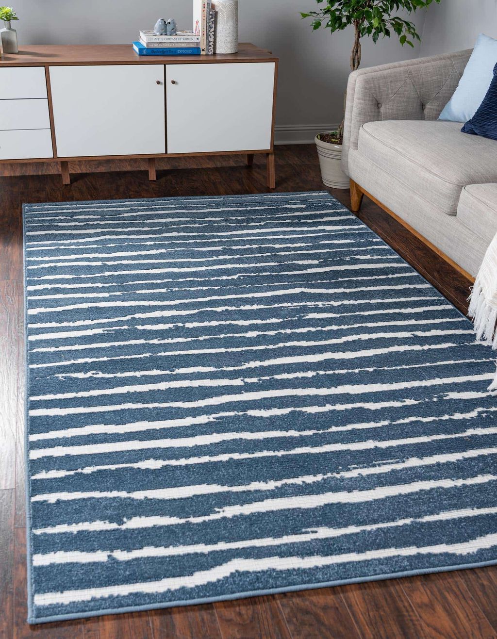 Blue 9' X 12' Sabrina Soto Outdoor Rectangle Rug (3146172)