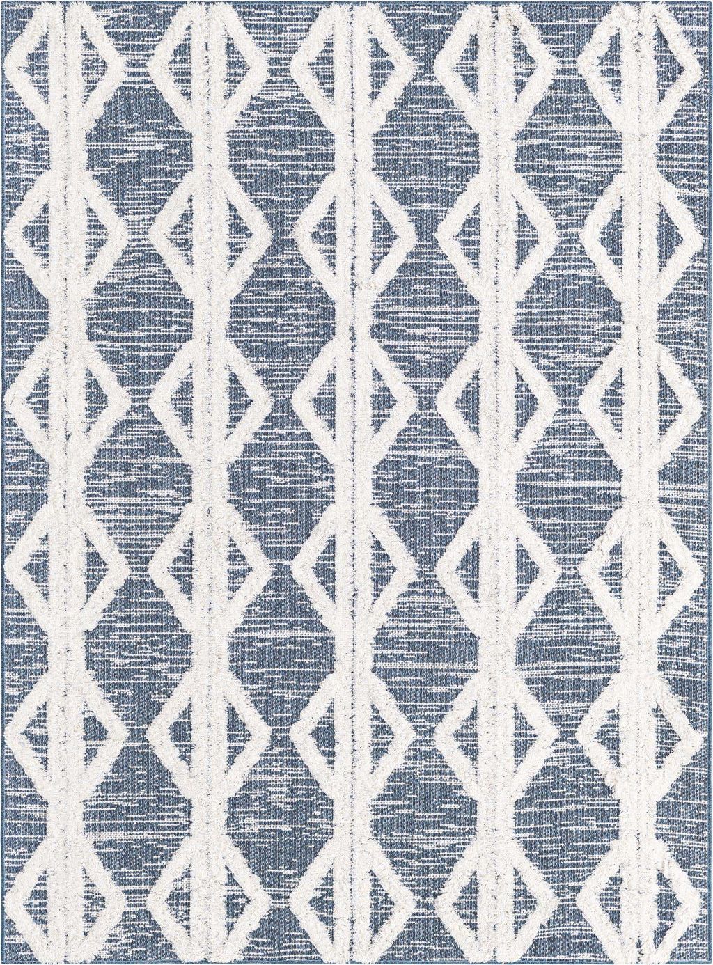 Navy Blue 4'7" X 6' Sabrina Soto Casa Rectangle Rug (3153778)