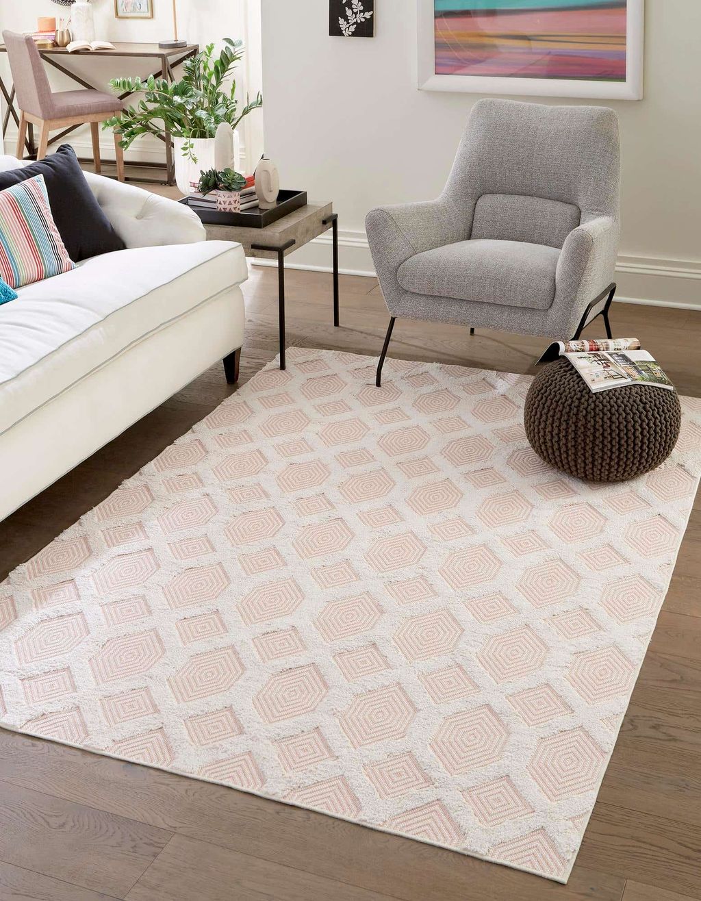 Pink 8'3" X 10' Sabrina Soto Casa Rectangle Rug (3153552)