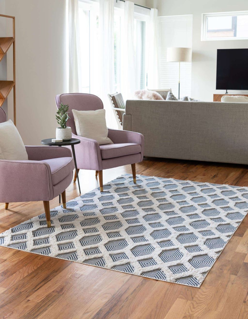 Navy Blue 9'10" X 12' Sabrina Soto Casa Rectangle Rug (3153511)