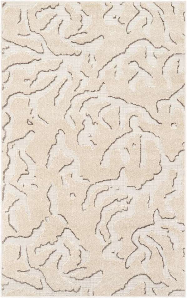 Beige And Ivory 5' 1 X 8' Sabrina Soto Outdoor