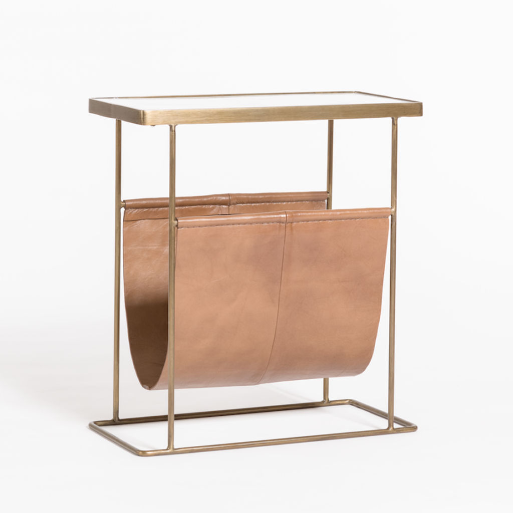 Preview image for Stanton Accent Table In Tanned Umber And Antique Brass